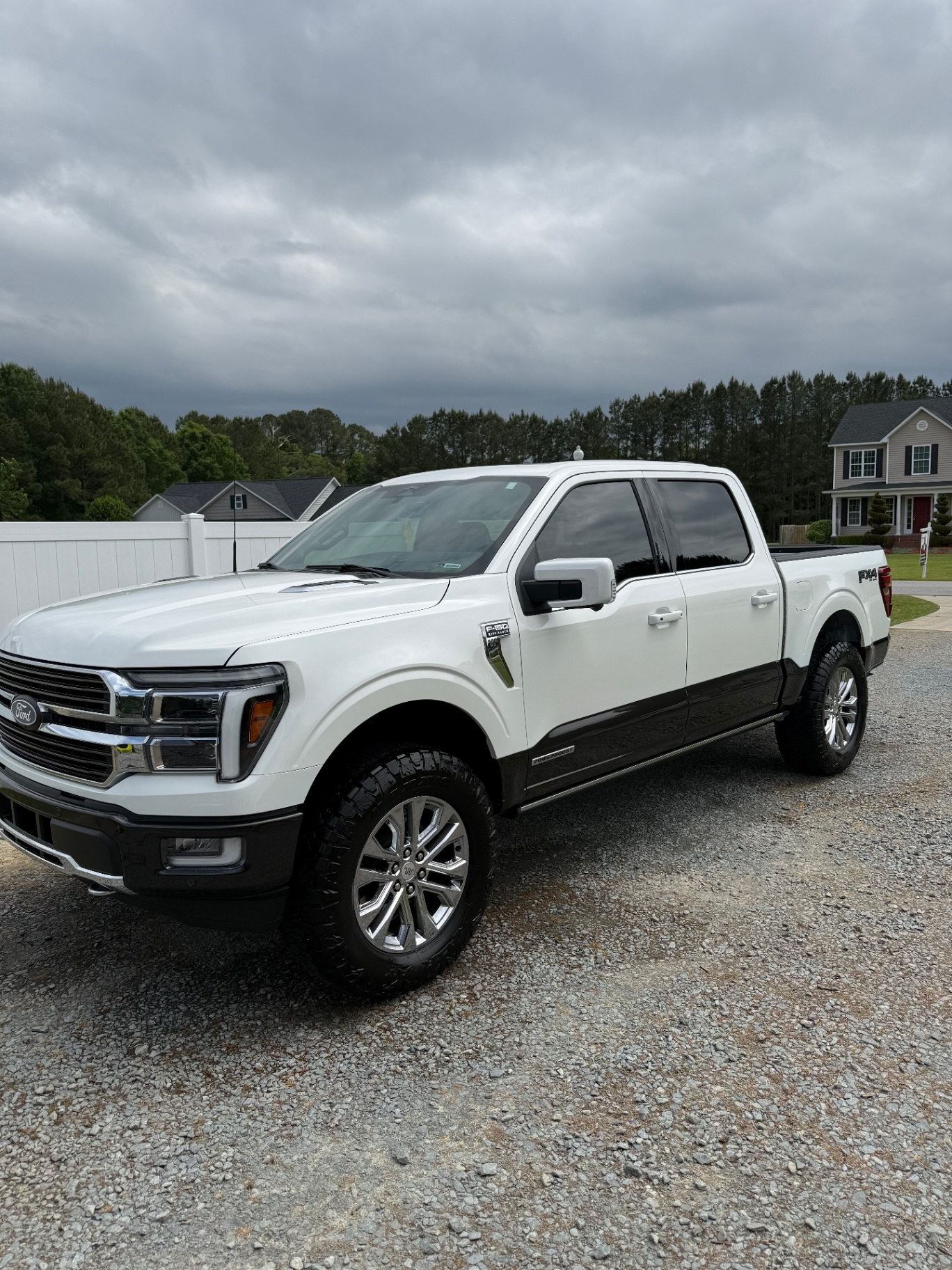 White Ford F-150 after detail